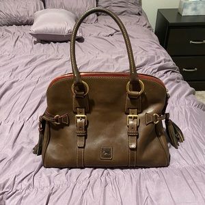 Dooney + Bourke Taupe Leather Purse